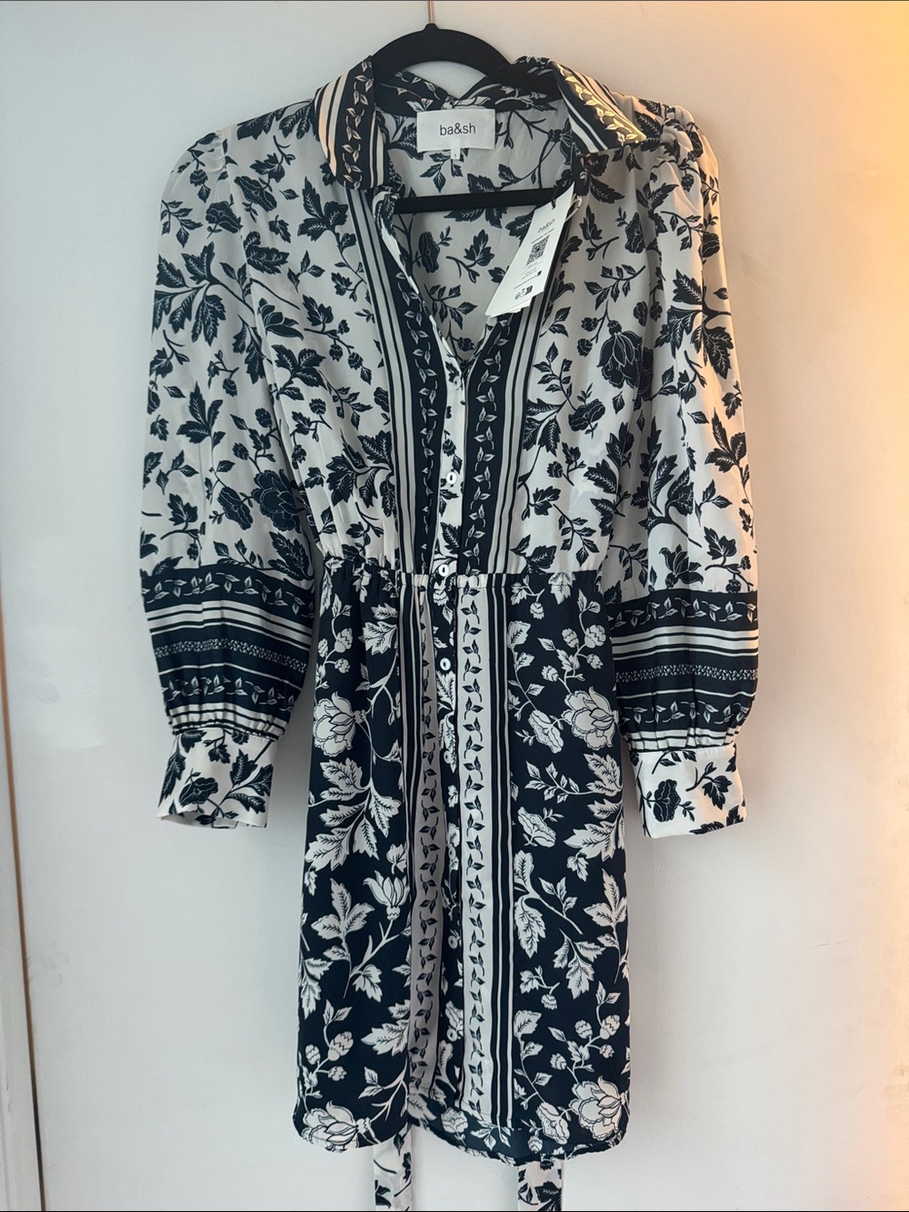 BA&SH Floral Print Mini Dress. New with tags. Size 1